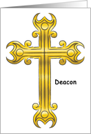 Deacon - Cross - Note Card - Blank Inside card