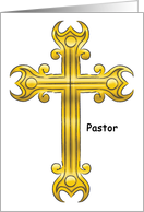 Pastor - Cross - Note Card - Blank Inside card