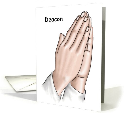 Deacon - Praying Hands - Note Card - Blank Inside card (538300)