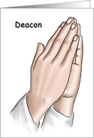 Deacon - Praying Hands - Note Card - Blank Inside card