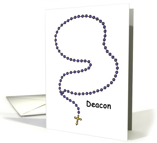Deacon - Rosary - Note Card - Blank Inside card (538306)
