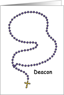 Deacon - Rosary - Note Card - Blank Inside card