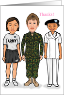 Women in Uniform - Military - Support Our Troops - Veterans - Army - Armed Forces - Note Cards - Blank Cards