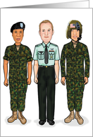 Men in Uniform - Military - Support Our Troops - Veterans - Army - Armed Forces - Note Cards - Blank Cards