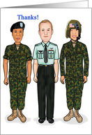 Men in Uniform - Military - Support Our Troops - Veterans - Army - Armed Forces - Note Cards - Blank Cards