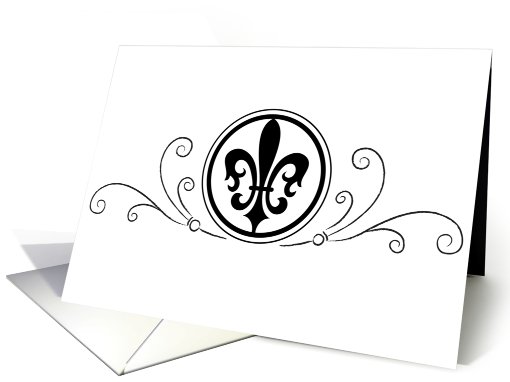 Fleur de lis card (539986)