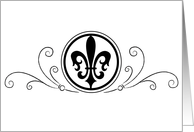 Fleur de lis card