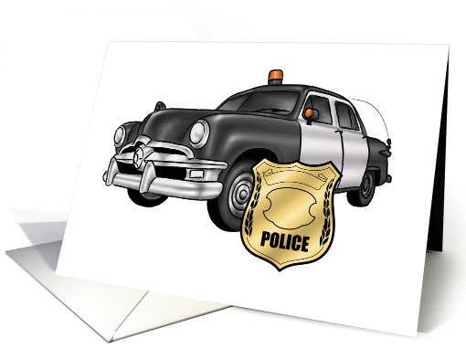Police Car / Police Badge card (540100)