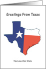 Texas Lone Star State - Souvenir Greeting card