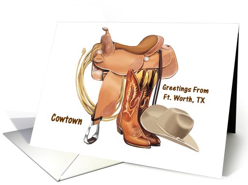 Fort Worth - Texas -  Cowtown - Souvenir Greeting card (541158)