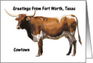 Fort Worth - Texas - Cowtown - Souvenir Greeting card