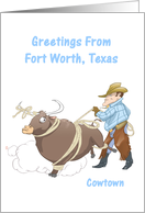 Fort Worth - Texas - Cowtown - Souvenir Greeting card