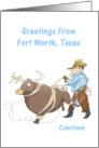 Fort Worth - Texas - Cowtown - Souvenir Greeting card