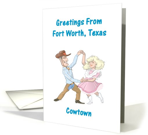 Fort Worth - Texas -  Square Dancers - Souvenir Greeting card (541164)