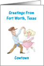 Fort Worth - Texas - Square Dancers - Souvenir Greeting card