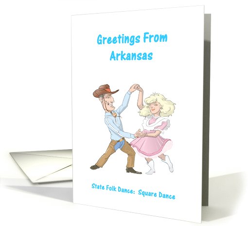 Arkansas -  Folk Dance - Souvenir Greeting card (541177)