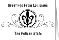 Louisiana - Pelican State - Souvenir Greeting card