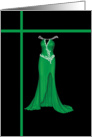 Green Formal Dress - Note Cards - Blank Cards