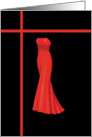 Red Formal Dress - Note Cards - Blank Cards