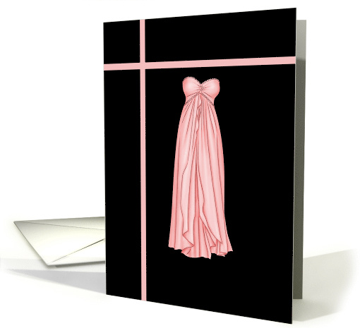 Rose Formal Dress - Note Cards - Blank card (542444)