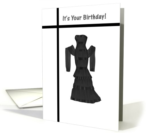 Birthday for Her - Black Dress card (542449)