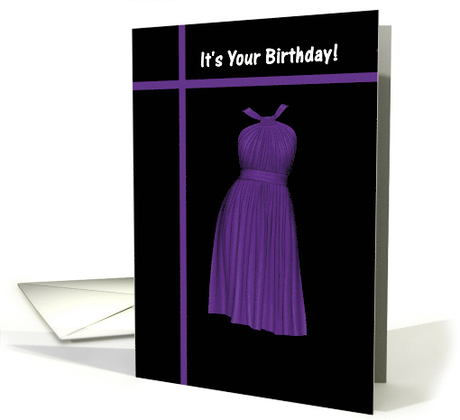 Birthday for Her - Purple Dress card (542450)