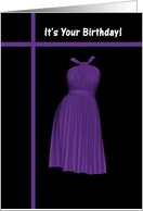 Birthday for Her - Purple Dress card