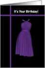 Birthday for Her - Purple Dress card