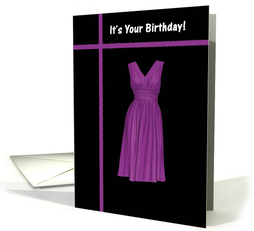 Birthday for Her - Purple Dress card (542451)