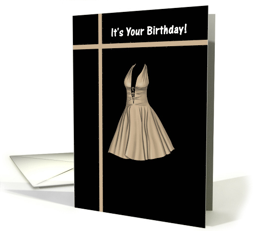 Birthday for Her - Beige Dress card (542452)