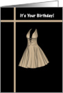 Birthday for Her - Beige Dress card