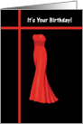 Birthday for Her - Red Dress card