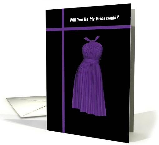 Be My Bridesmaid - Purple Dress card (542465)