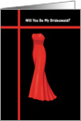 Be My Bridesmaid - Red Dress card