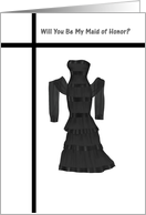 Maid of Honor - Black Dress card