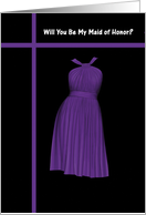Maid of Honor - Purple Dress card