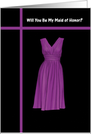 Maid of Honor - Purple Dress card
