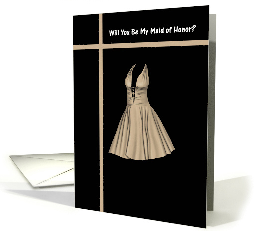 Maid of Honor - Beige Dress card (542492)