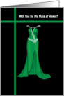 Maid of Honor - Green Dress card