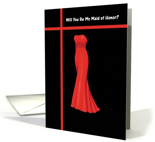 Maid of Honor - Red Dress card (542495)