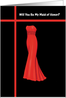 Maid of Honor - Red Dress card