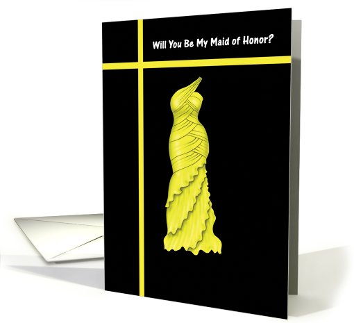 Maid of Honor - Yellow Dress card (542497)