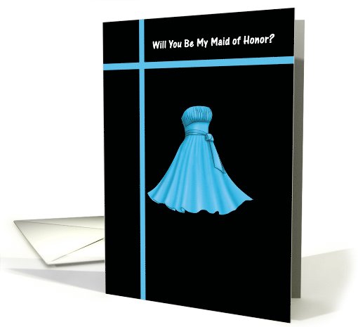 Maid of Honor - Blue Dress card (542499)