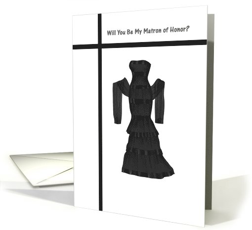 Matron of Honor - Black Dress card (542512)