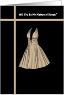Matron of Honor - Beige Dress card