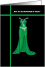 Matron of Honor - Green Dress card