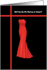 Matron of Honor - Red Dress card