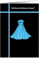 Matron of Honor - Blue Dress card