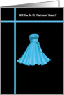 Matron of Honor - Blue Dress card