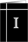 Letter I - Personalized - Monogram - Blank Card